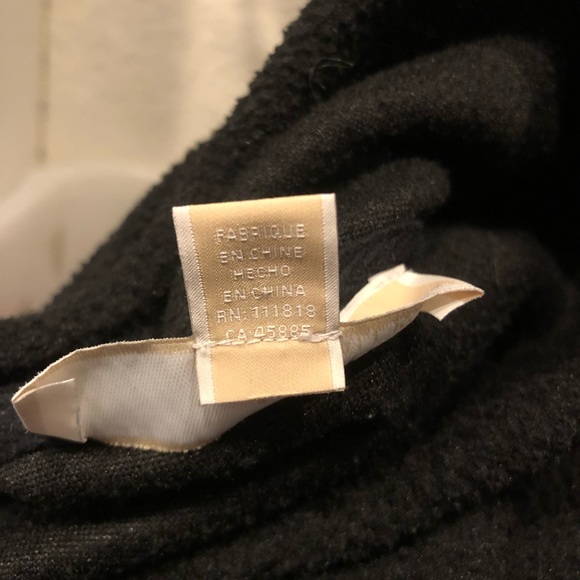 Michael Kors Black fleece pullover, with kangaroo pocket & gold hardware. Medium - Picture 11 of 11
